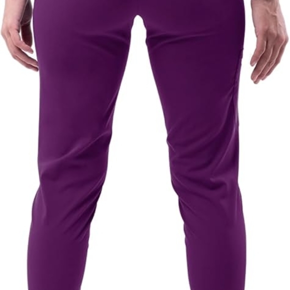 ADAR Women's Bold Purple Eggplant Scrub Pants Size Large - Picture 2 of 10
